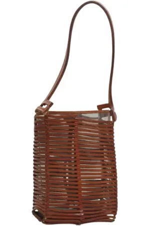 Salvatore Ferragamo Pre-owned, Dames, Bruin, ONE Size, Leer, Tweedehands leren schoudertassen