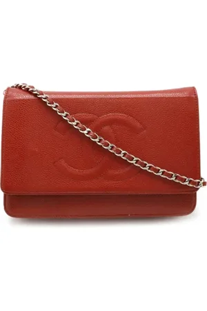 CHANEL Pre-owned, Dames, Rood, ONE Size, Leer, Pre-owned Leather crossbody-bags