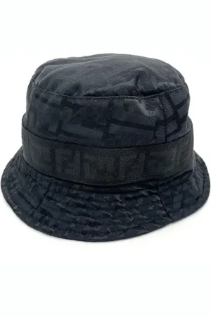 Fendi Pre-owned, Dames, Zwart, ONE Size, Pre-owned Fabric hats
