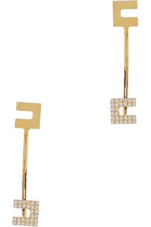 Elisabetta Franchi Accessoires, Dames, Geel, ONE Size, Stijlvolle Oorbellen voor een chique uitstraling