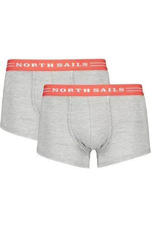 North Sails Ondergoed, Heren, Grijs, S, Grijze Heren Boxershorts Bi-Pack