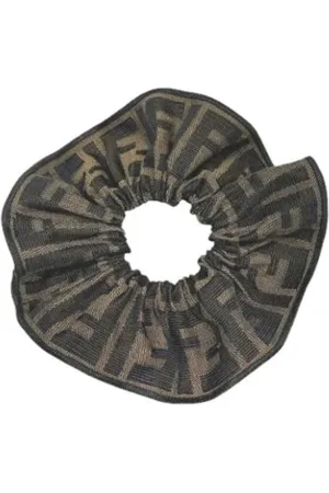 Fendi Pre-owned, Dames, Bruin, ONE Size, Pre-owned Canvas hair-accessories