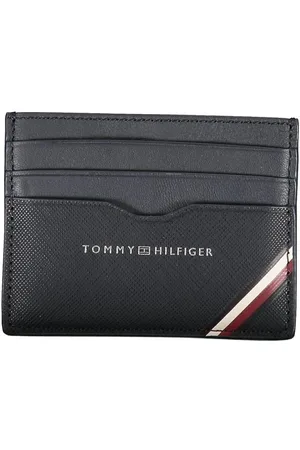 Tommy Hilfiger Accessoires, Heren, Blauw, ONE Size, Leer, Blauw Leren Heren Portemonnee