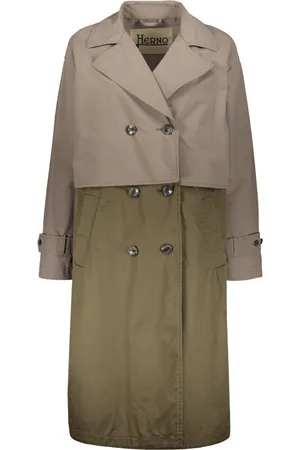 HERNO Mantels, Dames, , M, Katoen, Klassieke Katoenen Trenchcoat