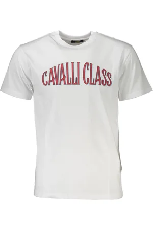 Roberto Cavalli Tops, Heren, Wit, XL, Kleding