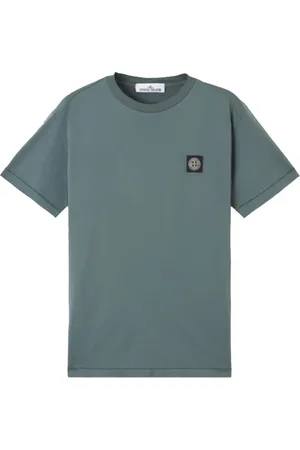 Stone Island Tops, Heren, Groen, M, Katoen, Katoenen Jersey Korte Mouw T-shirt