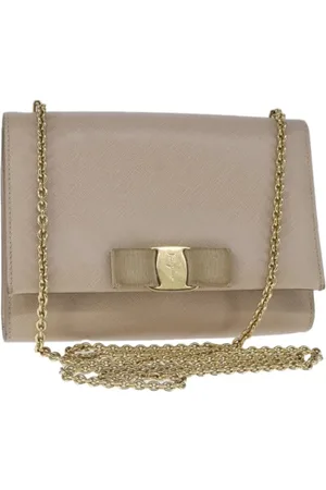 Salvatore Ferragamo Pre-owned, Dames, , ONE Size, Leer, Tweedehands leren schoudertassen