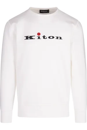 Kiton Sweatshirts & Hoodies, Heren, Wit, 2Xl, Katoen, Witte Katoen Elastaan Herenoverhemd