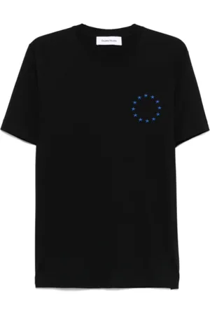 Etudes Tops, Heren, Zwart, S, Katoen, Logo Print Korte Mouw T-shirt