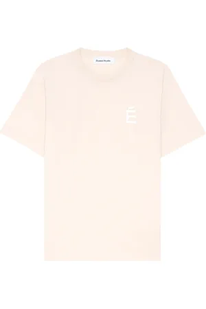 Etudes Tops, Heren, Roze, S, Katoen, Katoenen Korte Mouw Logo T-Shirt
