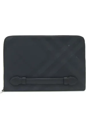 Burberry Pre-owned, Dames, Zwart, ONE Size, Leer, Pre-owned Leather clutches