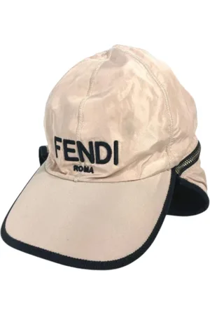 Fendi Pre-owned, Dames, , ONE Size, Leer, Pre-owned Fabric hats