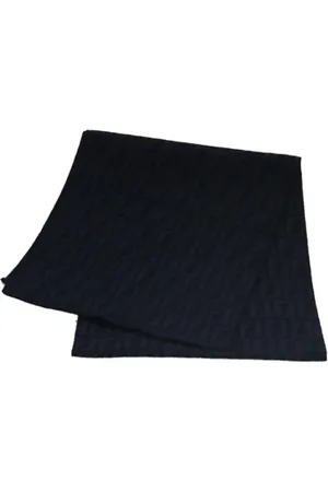 Fendi Pre-owned, unisex, Blauw, ONE Size, Wol, Pre-owned Wool scarves