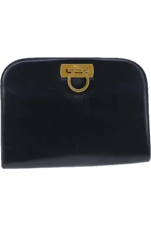 Salvatore Ferragamo Pre-owned, Dames, Zwart, ONE Size, Leer, Tweedehands leren schoudertassen