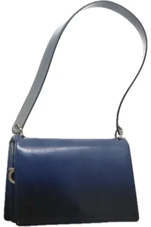 Salvatore Ferragamo Pre-owned, Dames, Blauw, ONE Size, Leer, Tweedehands leren schoudertassen