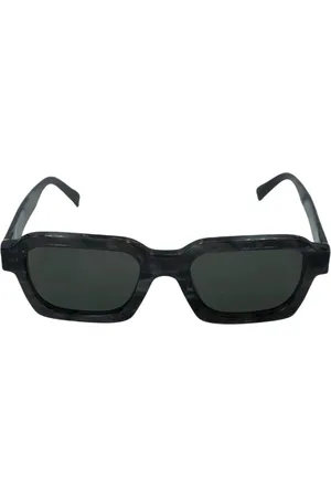 Retrosuperfuture Accessoires, Heren, Zwart, ONE Size, Nylon, Marmer Grijs Zonnebril met UV-bescherming