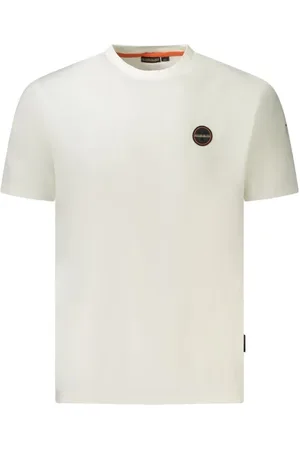 Napapijri Tops, Heren, Wit, 2Xl, Katoen, Witte Katoenen Heren T-Shirt