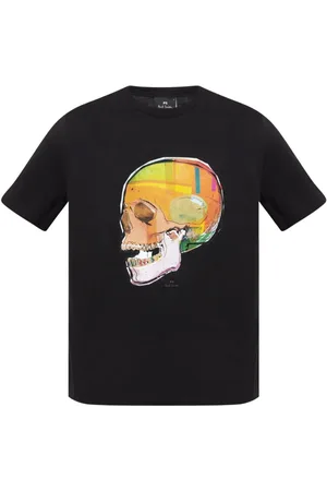 Paul Smith Tops, Heren, Zwart, L, Zwart T-shirt met schedelprint