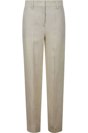 Incotex Broeken, Dames, , XS, Linnen, Ivoor Verfijnde Broek voor elke gelegenheid
