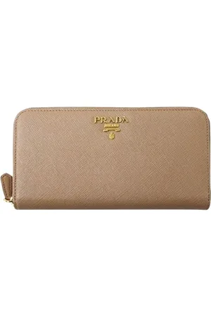 Prada Pre-owned, Dames, , ONE Size, Leer, Tweedehands leren portemonnees