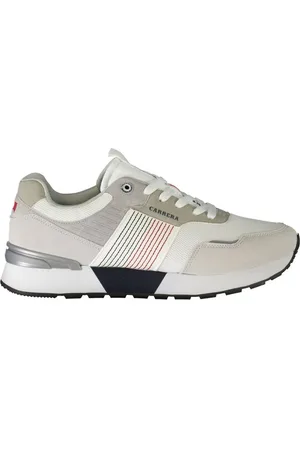 Carrera Schoenen, Heren, Veelkleurig, 44 EU, Polyester, Witte Polyester Sportsneaker met Contrastdetails