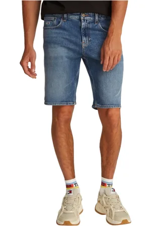 Tommy Hilfiger Korte broeken, Heren, Blauw, W28, Katoen, Stijlvolle Bermuda Shorts voor Mannen