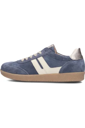 Gabor Schoenen, Dames, Blauw, 42 1/2 EU, Leer, Blauwe Lage Sneakers voor Vrouwen