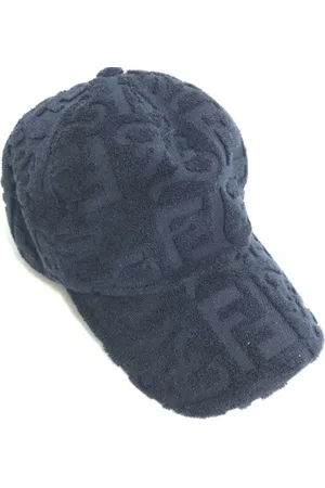 Fendi Pre-owned, Dames, Blauw, ONE Size, Katoen, Pre-owned Cotton hats