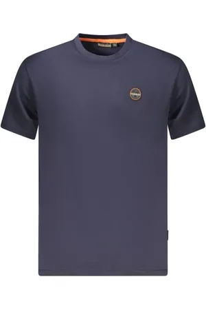 Napapijri Tops, Heren, Blauw, S, Katoen, Blauw Katoen Heren T-Shirt