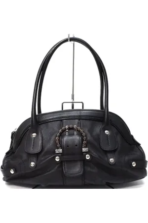 Salvatore Ferragamo Pre-owned, Dames, Zwart, ONE Size, Tweedehands leren handtassen