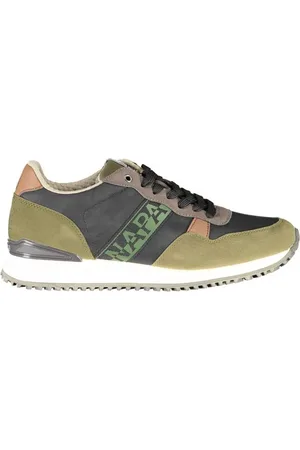 Napapijri Schoenen, Heren, Groen, 44 EU, Polyester, Groene Veterschoenen met Contrastdetail