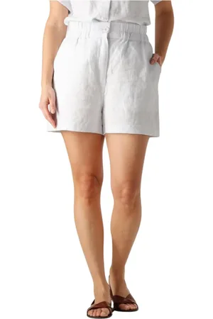 Circle Of Trust Korte broeken, Dames, Wit, L, Linnen, Witte Linnen Shorts Lilou Short