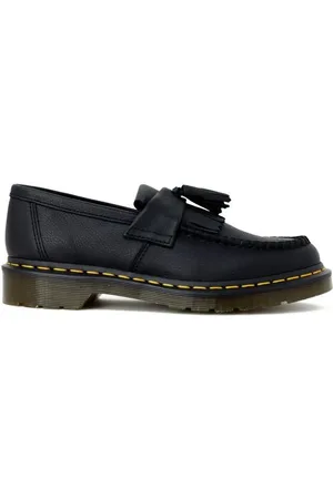 Dr. Martens Schoenen, Dames, Zwart, 39 EU, Zwarte Leren Platte Schoenen Herfst/Winter Collectie