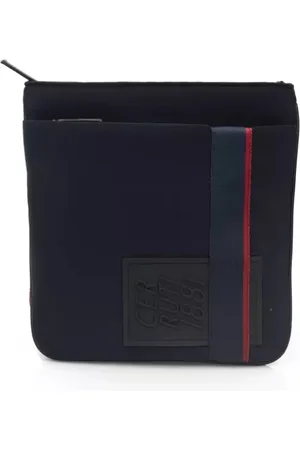 Cerruti 1881 Tassen, Heren, Blauw, ONE Size, Polyester, Blauwe Polyester Messenger Tas met Ritssluiting