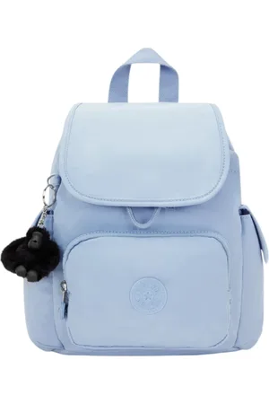 Kipling Tassen, Dames, Blauw, ONE Size, Leer, Damesrugzak van imitatieleer met aap bedel