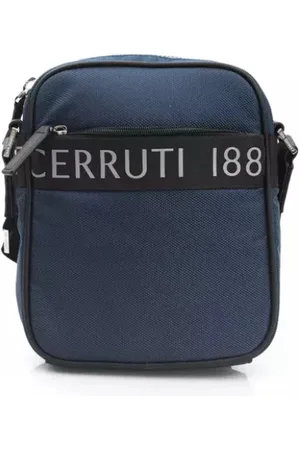 Cerruti 1881 Tassen, Heren, Blauw, ONE Size, Nylon, Blauwe Nylon Messenger Tas met Ritssluiting