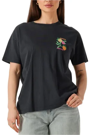 Catwalk Junkie Tops, Dames, Zwart, L, Katoen, Grafisch T-shirt voor stijlvolle dagen