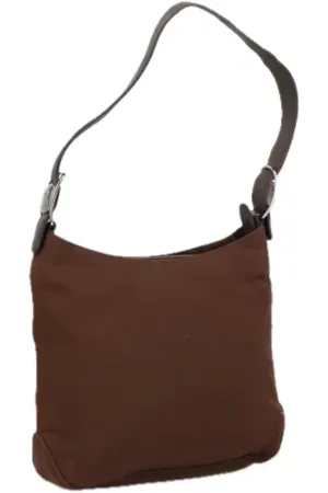 Salvatore Ferragamo Pre-owned, Dames, Bruin, ONE Size, Pre-owned Canvas shoulder-bags