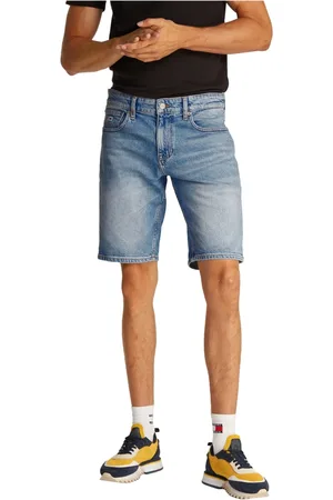 Tommy Hilfiger Korte broeken, Heren, Blauw, W36, Katoen, Stijlvolle Bermuda Shorts voor Mannen