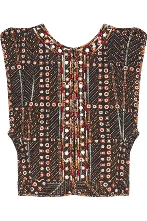 Isabel Marant Tops, Dames, Zwart, XS, Katoen, Zwarte Katoenen Jas