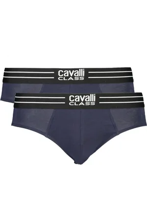 Roberto Cavalli Ondergoed, Heren, Blauw, XL, Katoen, Blauw Katoenen Ondergoed