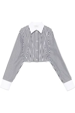 Sportmax Blouses & Shirts, Dames, Veelkleurig, S, Klassieke Candy Stripe Knoopshirt