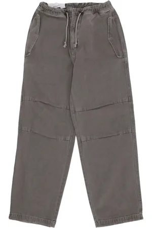 AMISH Broeken, Heren, Bruin, L, Katoen, Antraciet Werk Parachute Broek