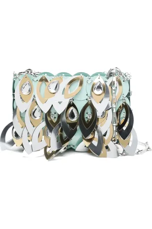 Paco rabanne Tassen, Dames, Groen, ONE Size, Nano Teardrop Avondtas voor Vrouwen
