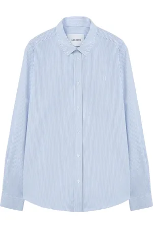 Les Deux Overhemden, Heren, Blauw, L, Katoen, Blauwe Button-Down Overhemd
