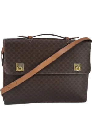 Céline Pre-owned, Dames, Bruin, ONE Size, Leer, Pre-owned Canvas briefcases