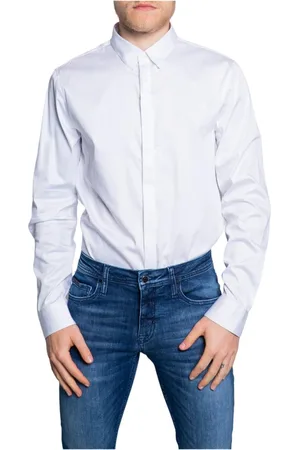 Armani Exchange Overhemden, Heren, Wit, M, Katoen, Overhemd