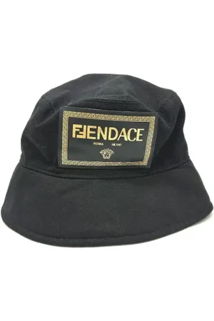 Fendi Pre-owned, Dames, Zwart, ONE Size, Katoen, Pre-owned Cotton hats