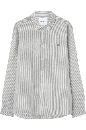 Les Deux Overhemden, Heren, Groen, XL, Linnen, Beige Button Down Overhemd