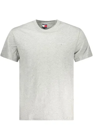 Tommy Hilfiger Tops, Heren, Grijs, M, Katoen, Grijze Katoenen Heren T-shirt